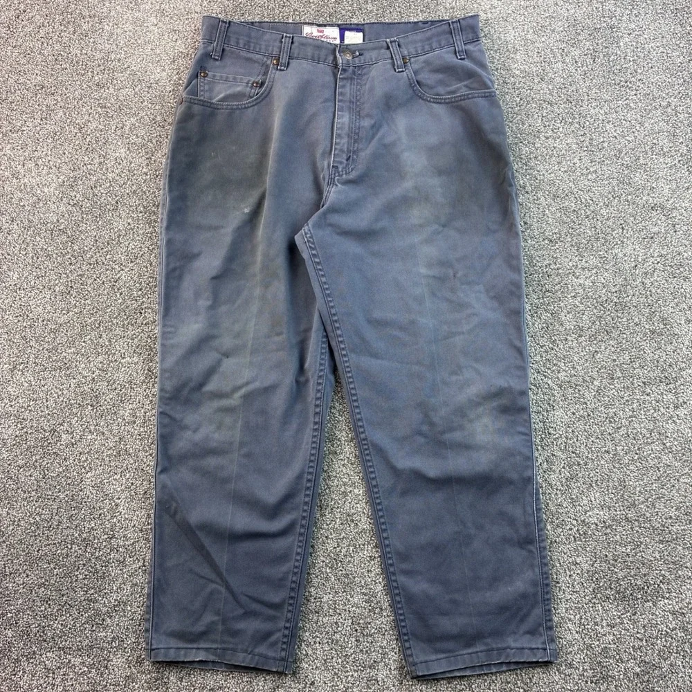 Vintage Levi's 545 Pants Mens 36x30 Gray Cotton Loose Fit Chino